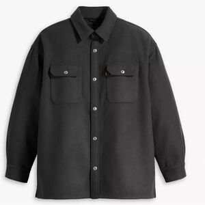 NWT Levi’s Men's Wool Blend Black Lakeshore Oversized Overshirt Jacket
